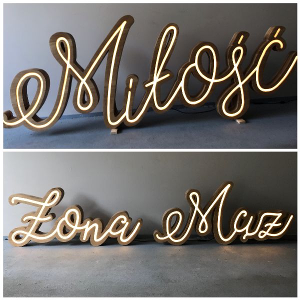 wynajem napisu żona i mąż